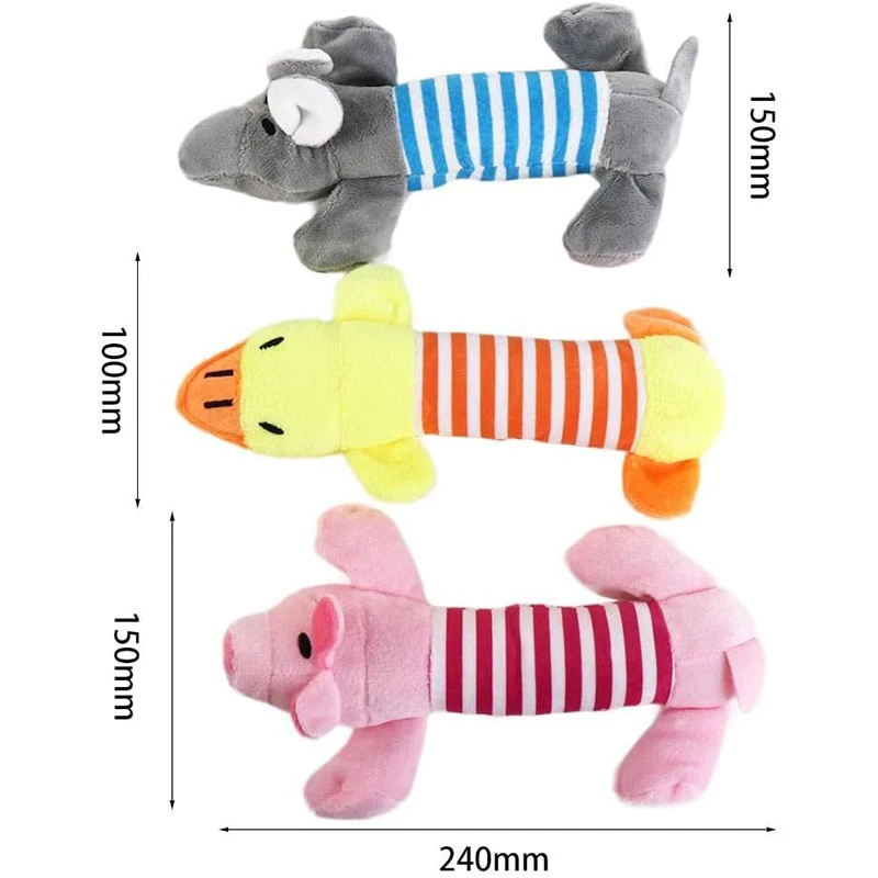 Dog Squeaky Toy Stuffed Animals Dog Plush Toy Dog Chew Toy for Small Dogs Medium Dogs Squeeky Doggie Toy Puppy Toy Squeak