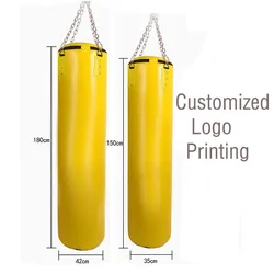 Customized Heavy Punching Bag Durable PU Leather GYM Fitness Sandbag for Kickboxing MMA Thai Training Adult Sanda Home Training