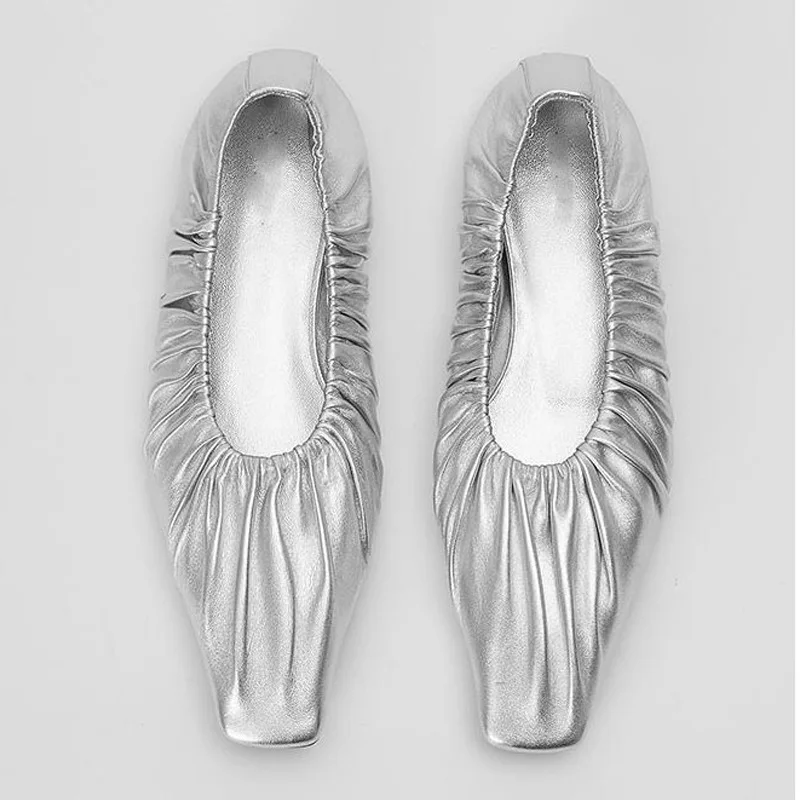 

Shoes Woman Flats Low Heels Shallow Mouth Dress Rubber PU Shallow Mouth Low Heels Shoes Woman Flats Dress PU