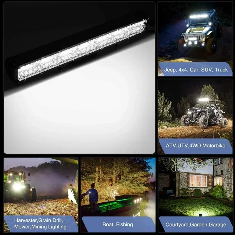 4-7 inch Aluminum shell Road LED Bar 12V 24V Combo LED Light Bar/Work Light for Car Jeep Truck Suv 4x4 Atv Lightbar Headlight