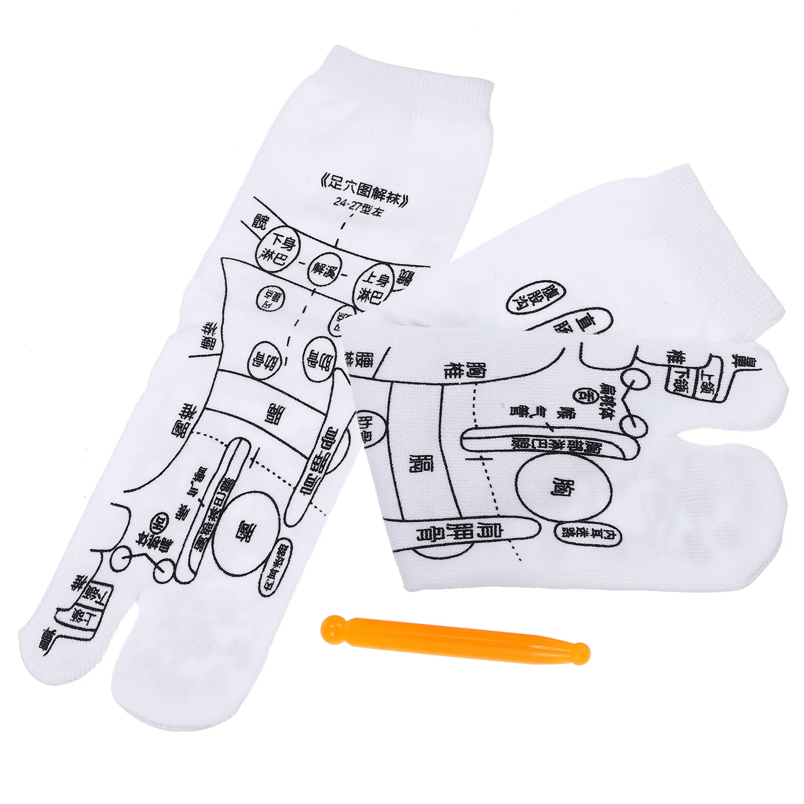 1 مجموعة 1 مجموعة من تدليك القدم العلاج بالابر ريفليكسولوجي الجوارب للجنسين جوارب قطنية مرنة مع مخطط نقاط الوخز واضحة للاستخدام المنزلي