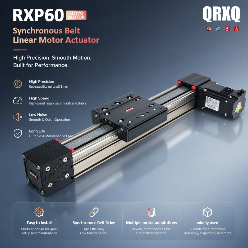

QRXQ RXP60 400w Servo 2200mm/S Accessories Amr Robots Linear Actuator Machinery Linear Sliding Table Guides Rails Linear Guide