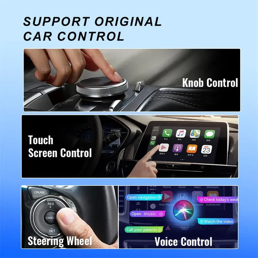 2 In1 Wireless Carplay&Android Auto AI Box Wired To Wireless Carpay Mini Adapter Bluetooth For Car Radio with Wired Carplay Box