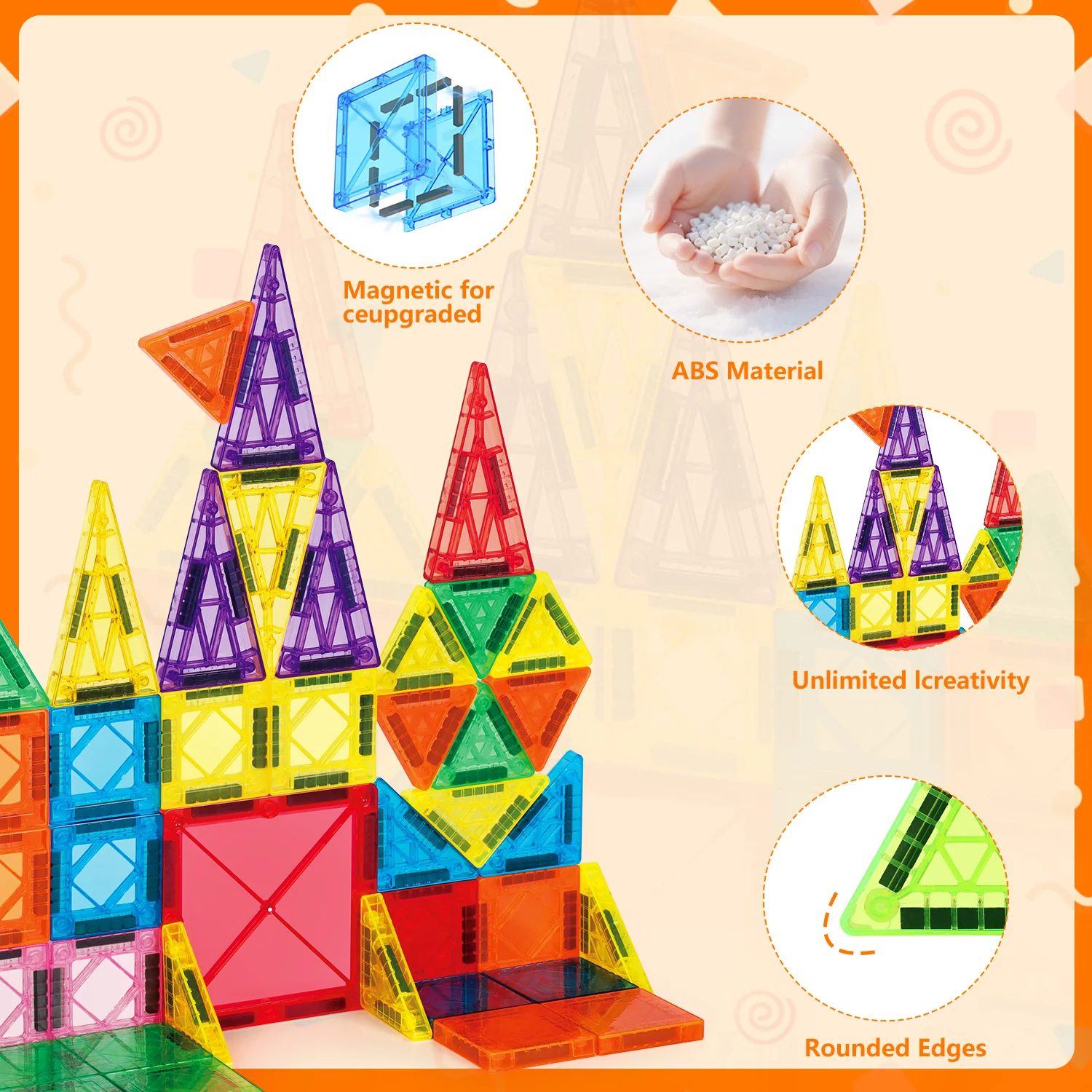 Mini Magnetic Building Block Toys, Magnetic Plates, Portable Children's Building Blocks, Parent-Child Interactive Gifts