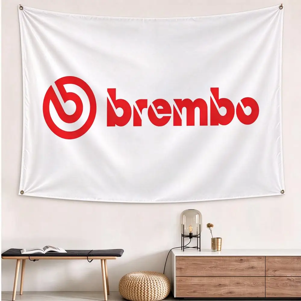 Brand Brembo Racing Flags flag Hanging Grommets polyester Wall Flag Home Decor For Bedroom Living Room Fan Merch