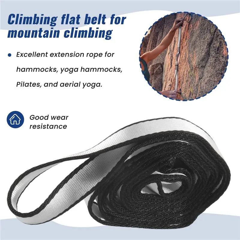 2Pcs Daisy Chains Nylon Strong Climbing Strap Adjustable Harness Climbing Rope Strong Daisy Chain For Outdoor Sport Camping-AT36