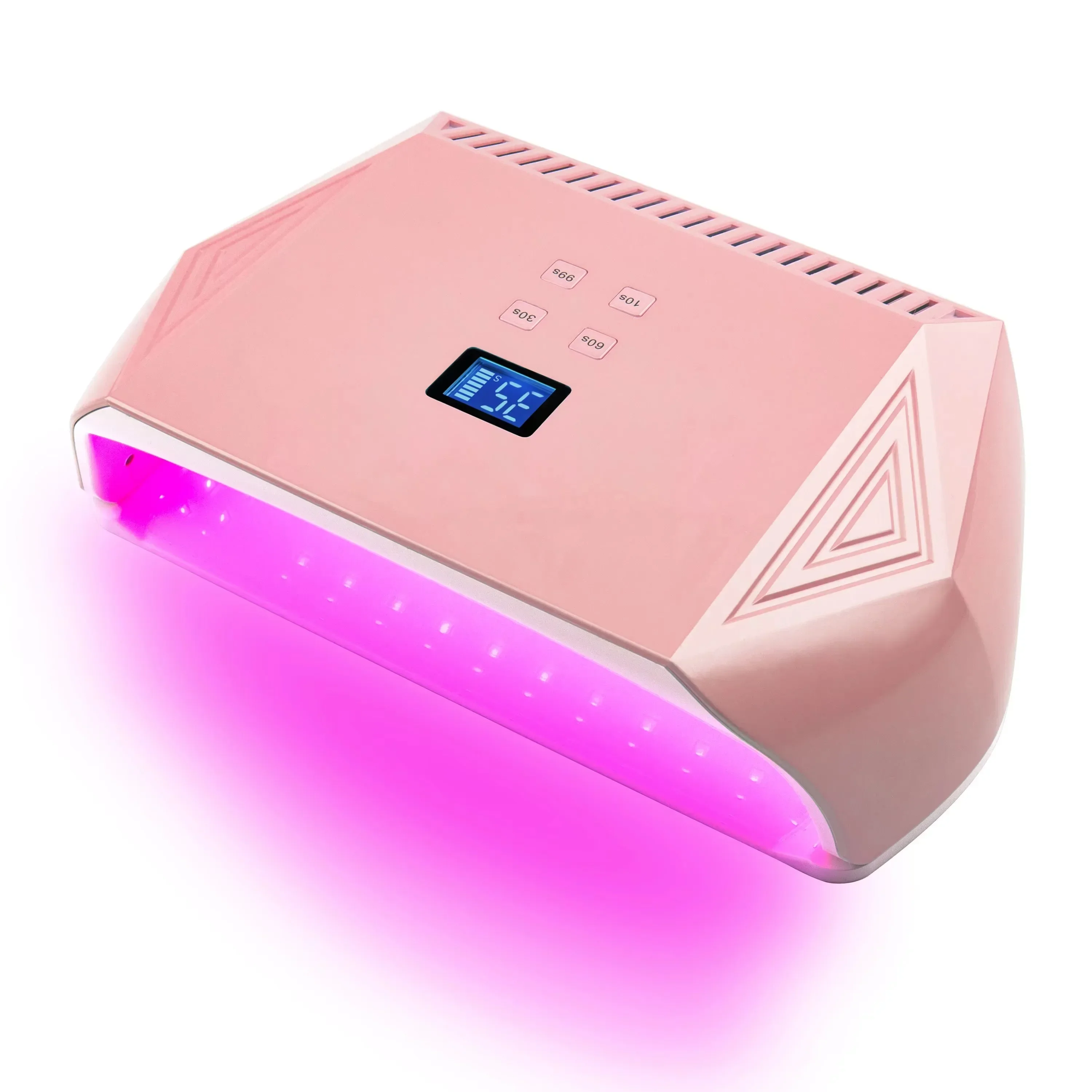 128 W kabelloses wiederaufladbares LED-Nagelgel-Härtungslicht Pro Cure große UV-LED-Nageltrocknungslampe für 2 Hände