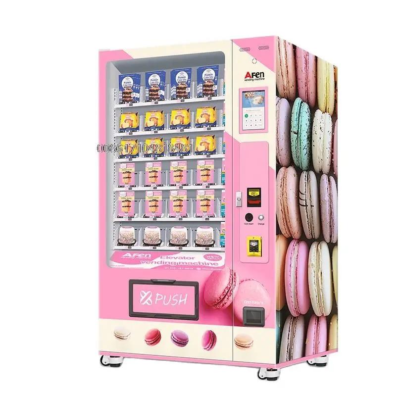 

Lift System Refrigerator Cupcake Vending Machine Salad Fresh Food Vending Machine For Sale