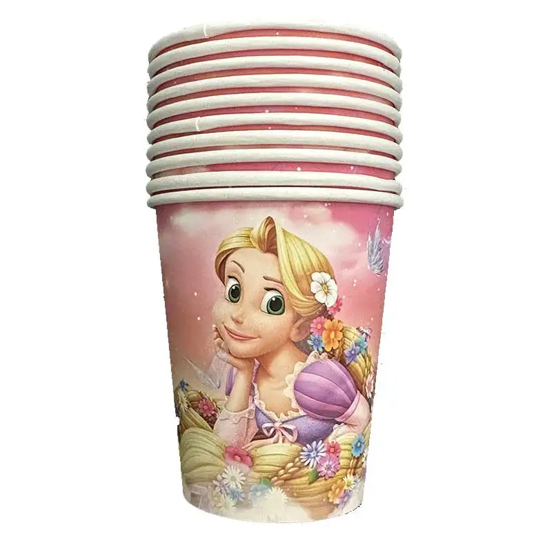 Disney Rapunzel Forniture per feste di buon compleanno Palloncino in lattice Banner Decorazione Cupcake Topper Ragazza Giocattolo Baby Shower