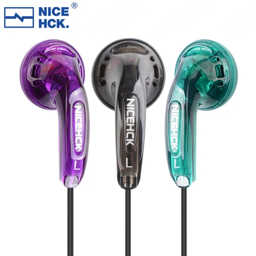 Imagen 1 del producto NICEHCK-auriculares HIFI sin rastro, 3,5mm, unidad de controlador dinámico de 15,4mm, auriculares de graves DJ con cable, micrófono HD, EB2S/B40/B70/VIDO