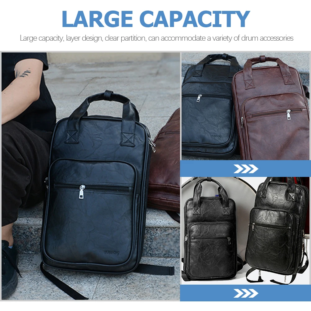 

Drum Stick Holder Bag Water Resistant Oxford Fabric Multi Pocket Storage Pouch for Drumsticks Mallets Cards Tapes Phone Kit