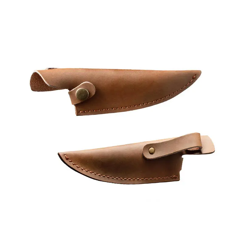 Натуральная воловья кожа с фиксированным лезвием, маленький прямой нож, ножны, кожаный чехол, держатель, уличный инструмент, петля для ремня, мультикобура для охоты