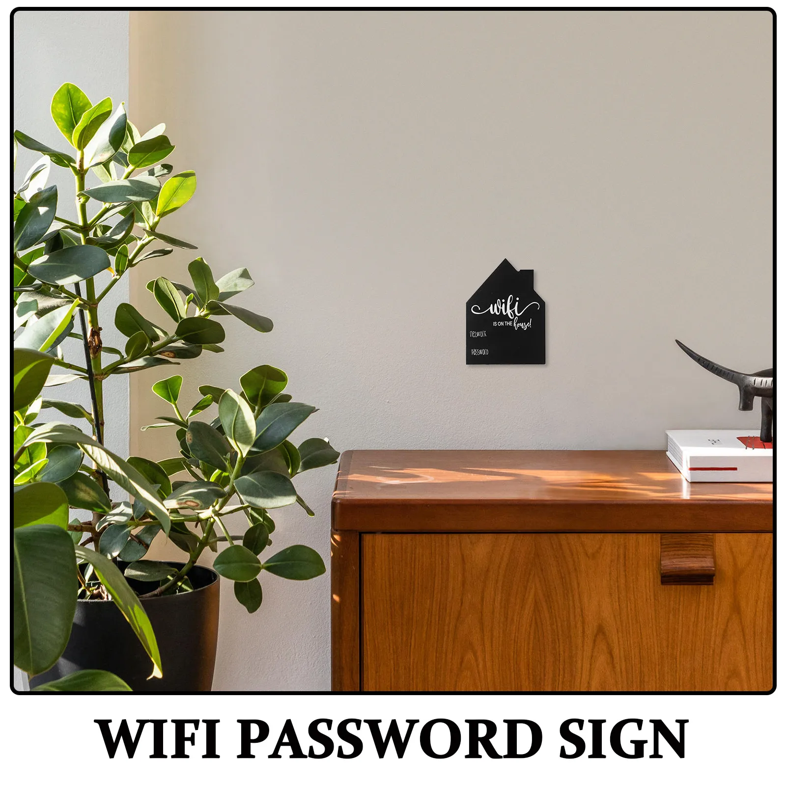 WiFi Şifre Levhası Ahşap Ev Ta - Home Office Updates incelemesi ve fiyatı