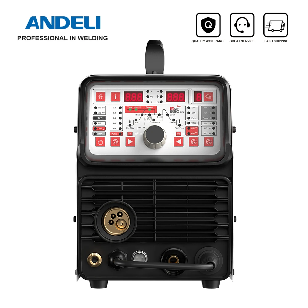 ANDELI 半自動溶接機 MCT-520DPL ホワイト AC220V ANDELI 220V Aluminum MIG Welder,MIG TIG CUT COLD & MMA MIG Welding