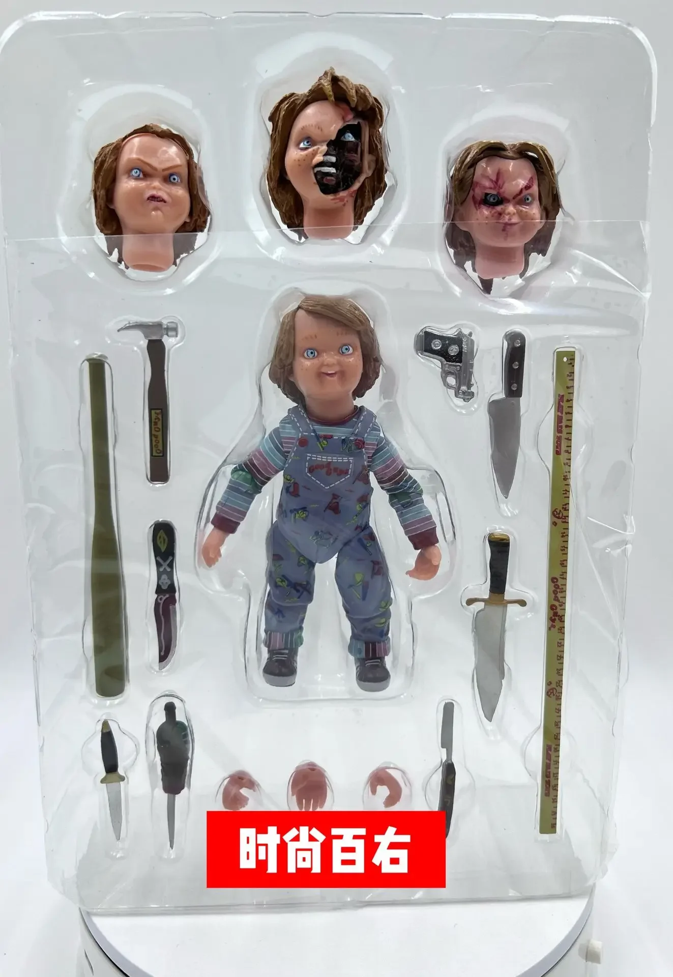 Bandai NECA Good Guys Ultimate Chucky Doll PVC modelo de figura de acción juguetes muñeca coleccionable conjunta muñeca móvil decoración de la habitación