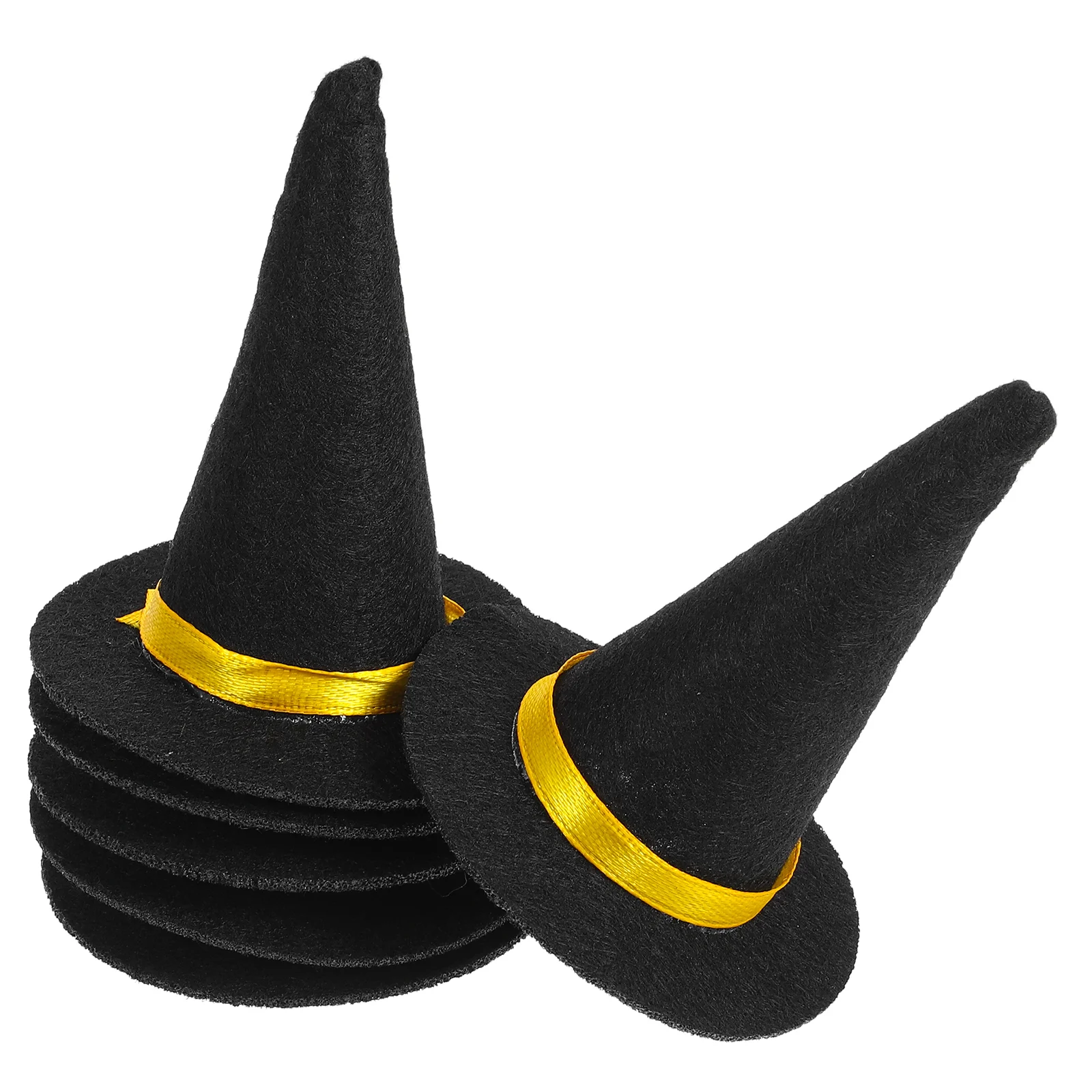 6 Pcs Halloween Mugs Mini Witch Hats DIY Crafts Bottle Decor Wizard Hair Accessories Decorations Child