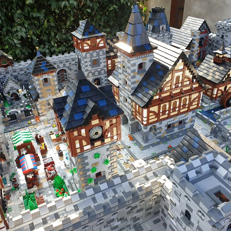 48241pcs Moc Medieval-Modulars Complete City Model Building Bricks  DIY Sets Education Assembly Blocks Toys Christmas Gifts