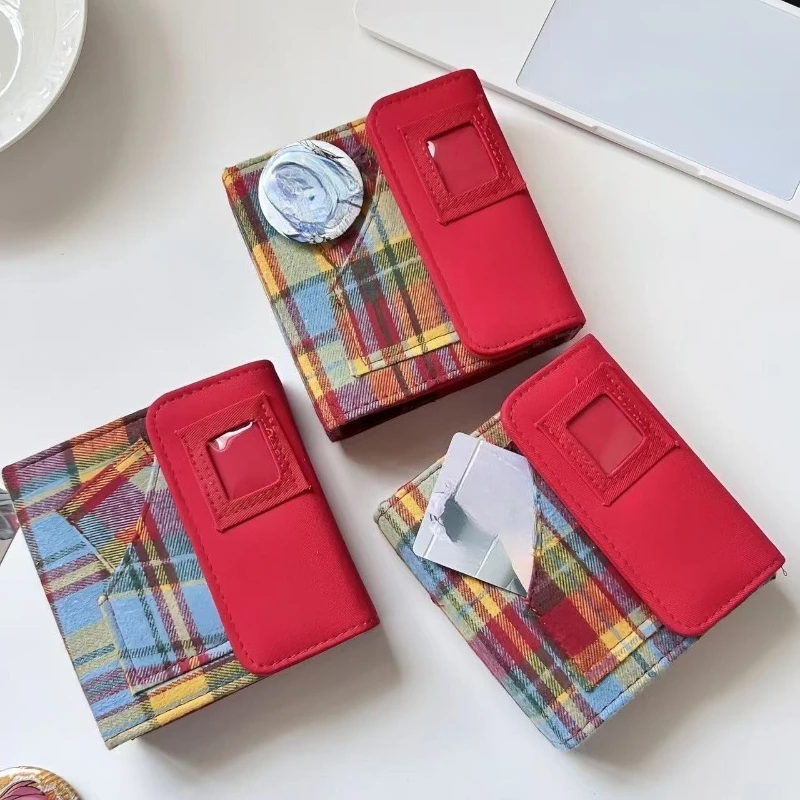 Candy Plaid One Grid Card Album Student Star Chasing 3 Inches Card Polaroid Storage Album Photo Album Package Inner Page Bag 20