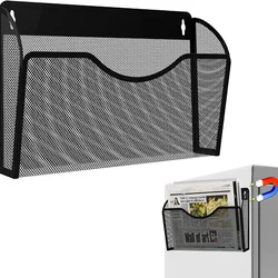 1-Tier File Holder File Organizer Large Capacity File Holder for Refrigerator File Cabinets Whiteboard Office No Magnet