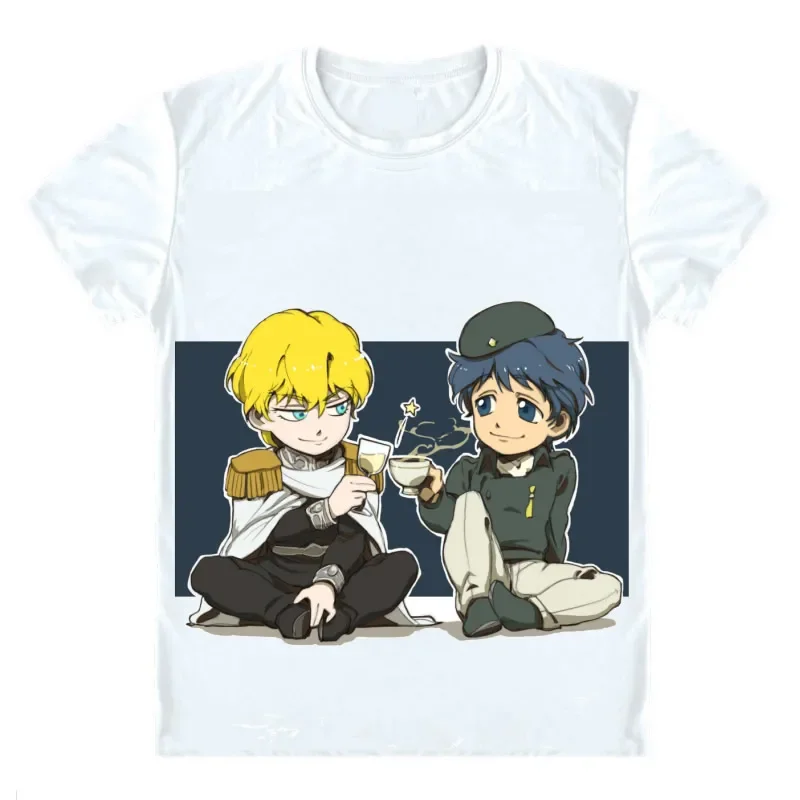 Coolprint anime shirt Ginga Eiyuu Densetsu T-shirts multi-style short legend of the Galactic Heroes cosplay Wen-Li Yang shirts