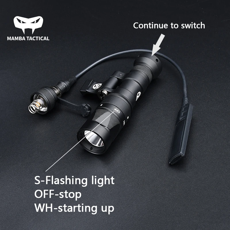 WADSN Surefir M340W Metal Scout Light SF M340 Strobe Flashlight Airsoft Weapon Light Torch MLOK Fold Bast Mount AR15 Rifle Lamp