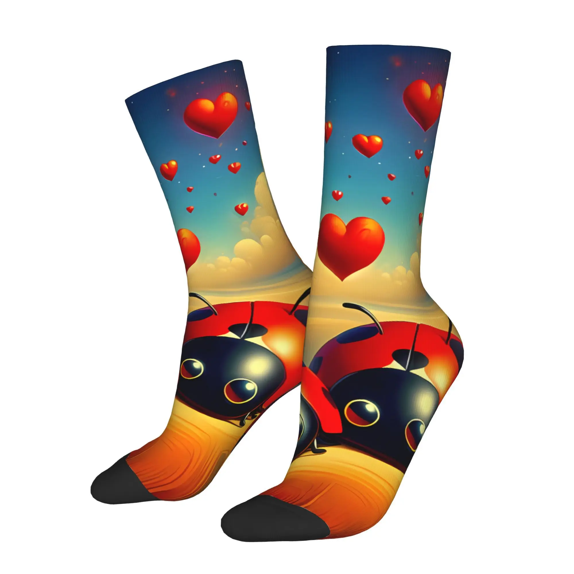 

Seven-Star Ladybug Insect Animal Socks Male Mens Women Autumn Stockings Harajuku