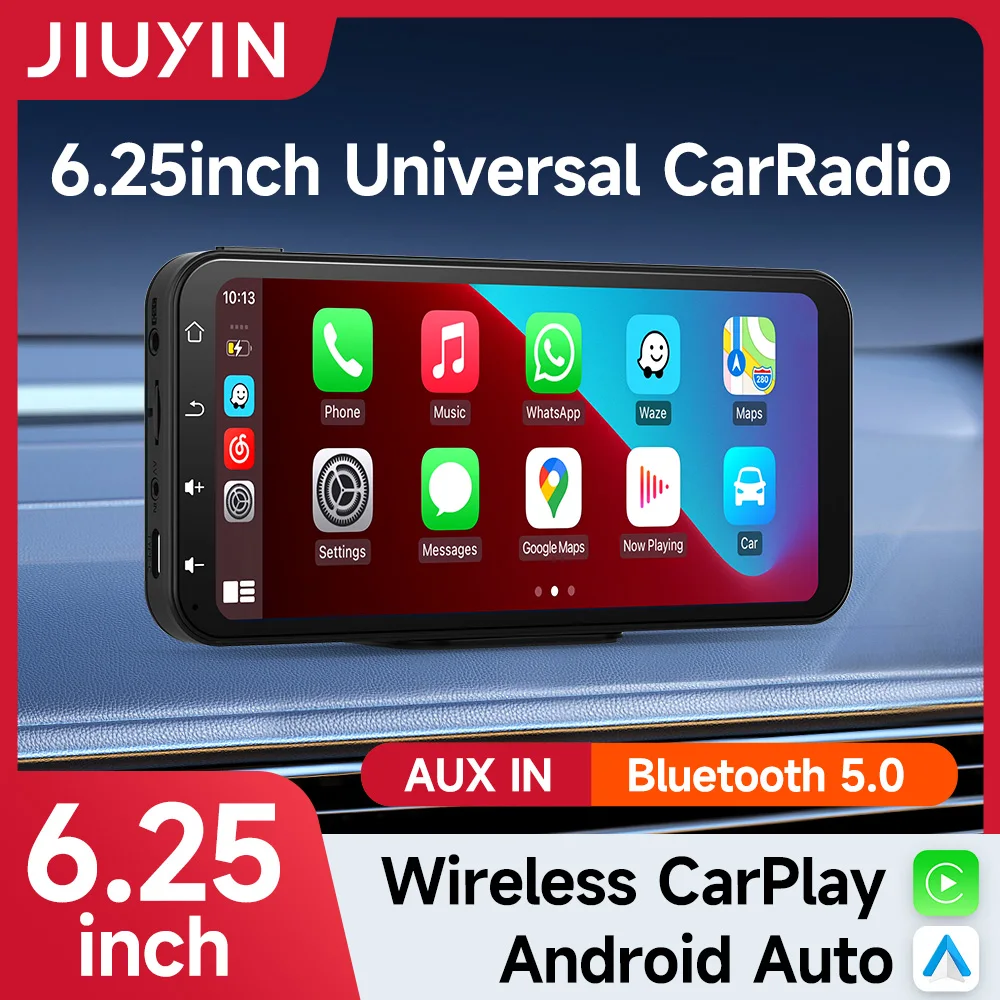 6.25 Inch Multimedia Navigation Wireless Carplay Apple Android Auto Touch Screen Music Player Universal Car Radio Car Screen