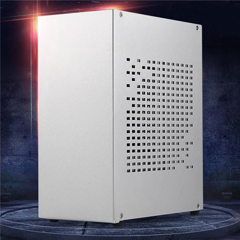 A29F-A07 Casing Komputer Mini ITX Sasis Casing Host HTPC Penutup USB 3.0 ITX dengan Kabel Ekstensi Kartu Grafis