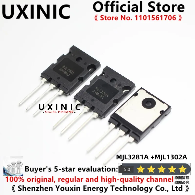 

UXINIC 100% New Imported Original MJL3281A MJL1302A MJL3281A TO-264 High power amplifier transistors (1 pair )