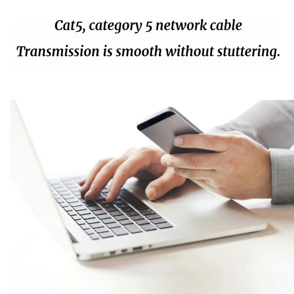 5 Feet(1.5m) Cat5e LAN Cable Pure Copper Core Gold Plated Connectors Locking Clip Network Ethernet Cable for Home Office Use