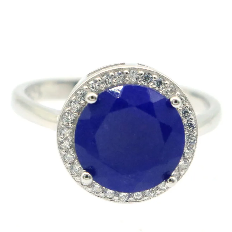 

Buy 5 Get 1 Free 14x14mm Jazaz 4.3g 925 Solid Sterling Silver Rings Real Red Ruby Blue Sapphire CZ Women Engagement