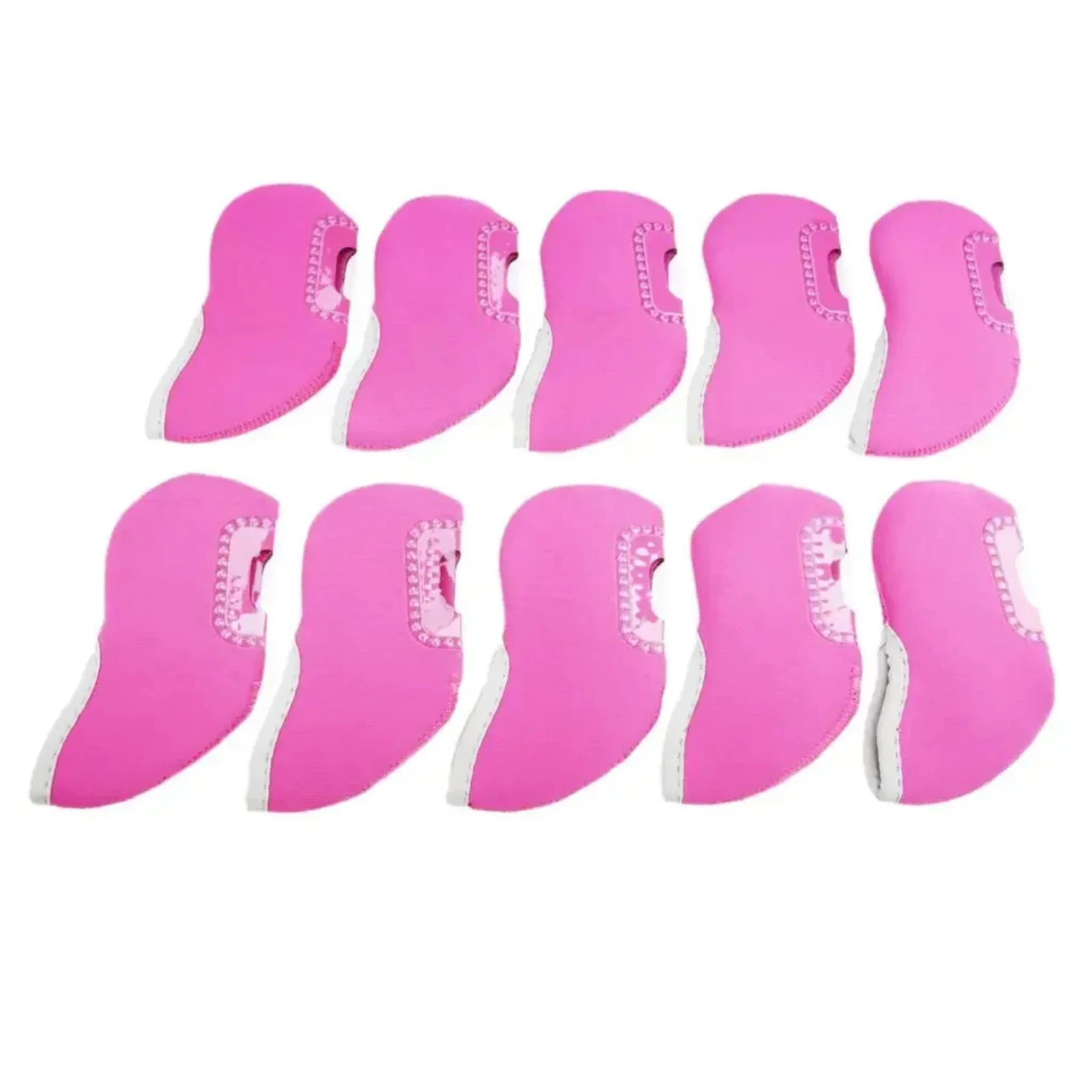 10Pcs Neoprene Golf Irons Head Cover Set with Transparent View Windows, Double Color Wedge Sock Golf Clubs Iron Protective Cover