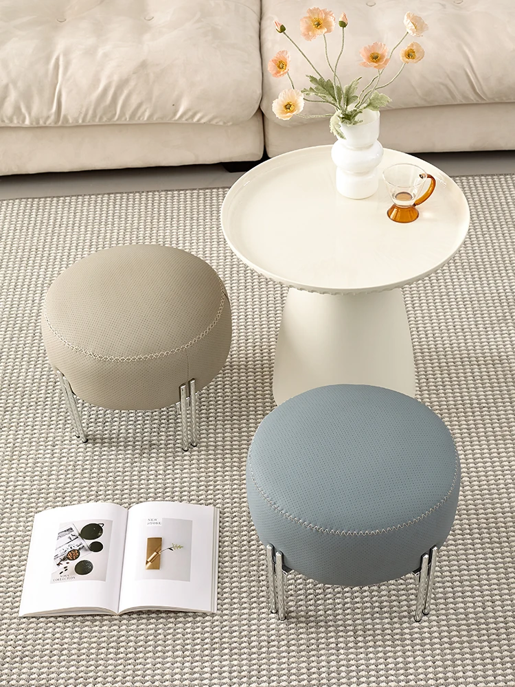 Creative low stool household small round stool simple modern bench living room sofa foot at the door for shoes stool.