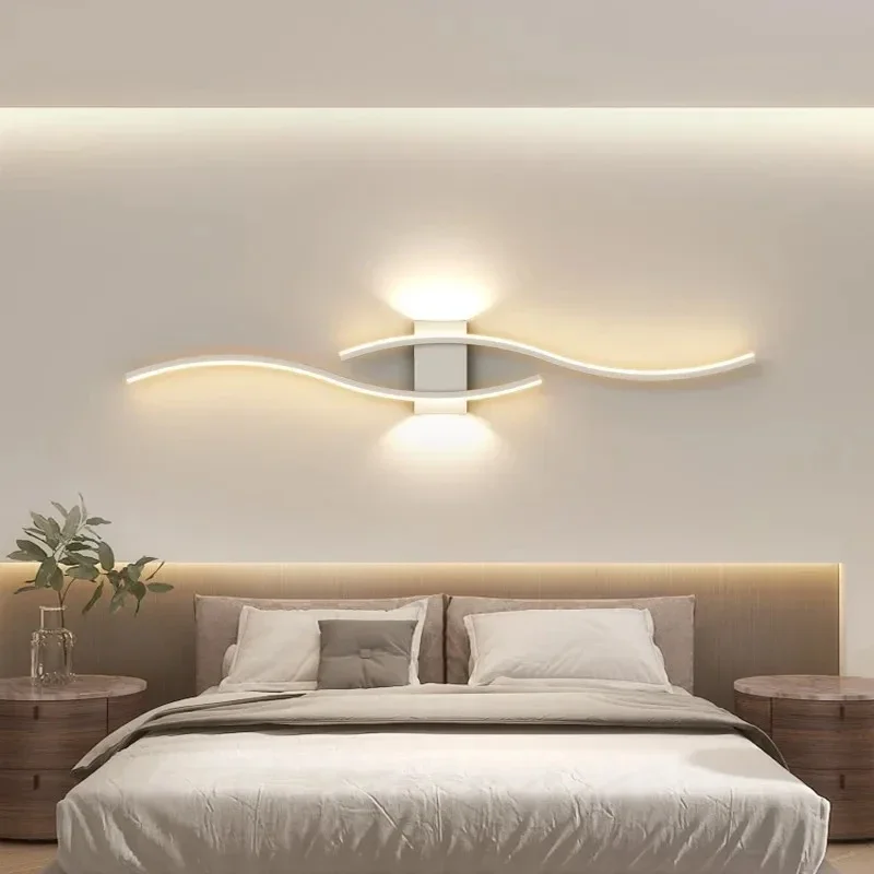 Moder LED Wand leuchte langen Streifen 60/80/100cm Wand leuchte Wohnzimmer TV Hintergrund Dekor Schlafzimmer Treppe Wohnkultur Leuchte