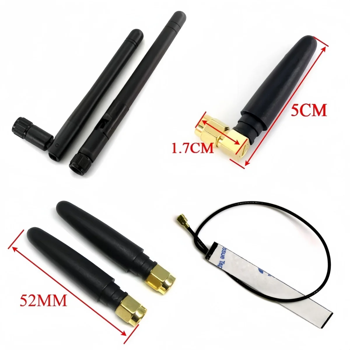 2PCS 2.4Ghz 3dbi WIFI Antenna 2.4G RP SMA Maschio Universale Antenne Amplificatore WLAN Router Antenna Booster 2400-2500mhz