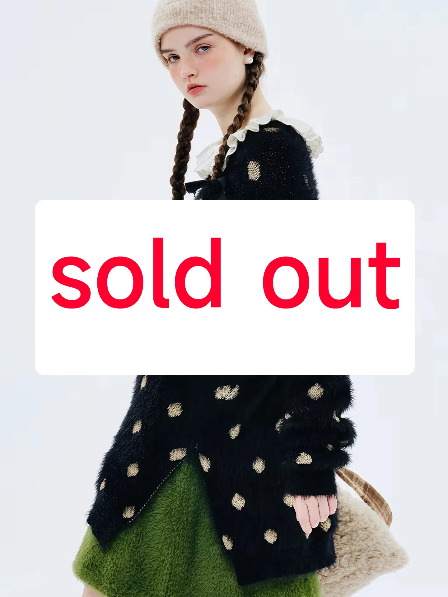 

Женский черный свитер в горошек imakokoni, Свободный Топ с длинным рукавом, 234394