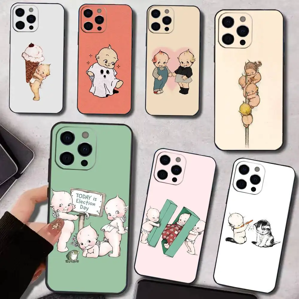 

k-Kewpie-e Cute A-Angel Phone Case Silicone Soft For IPhone 17 16 15 14 13 12 11 X XR Plus Pro Max Plus