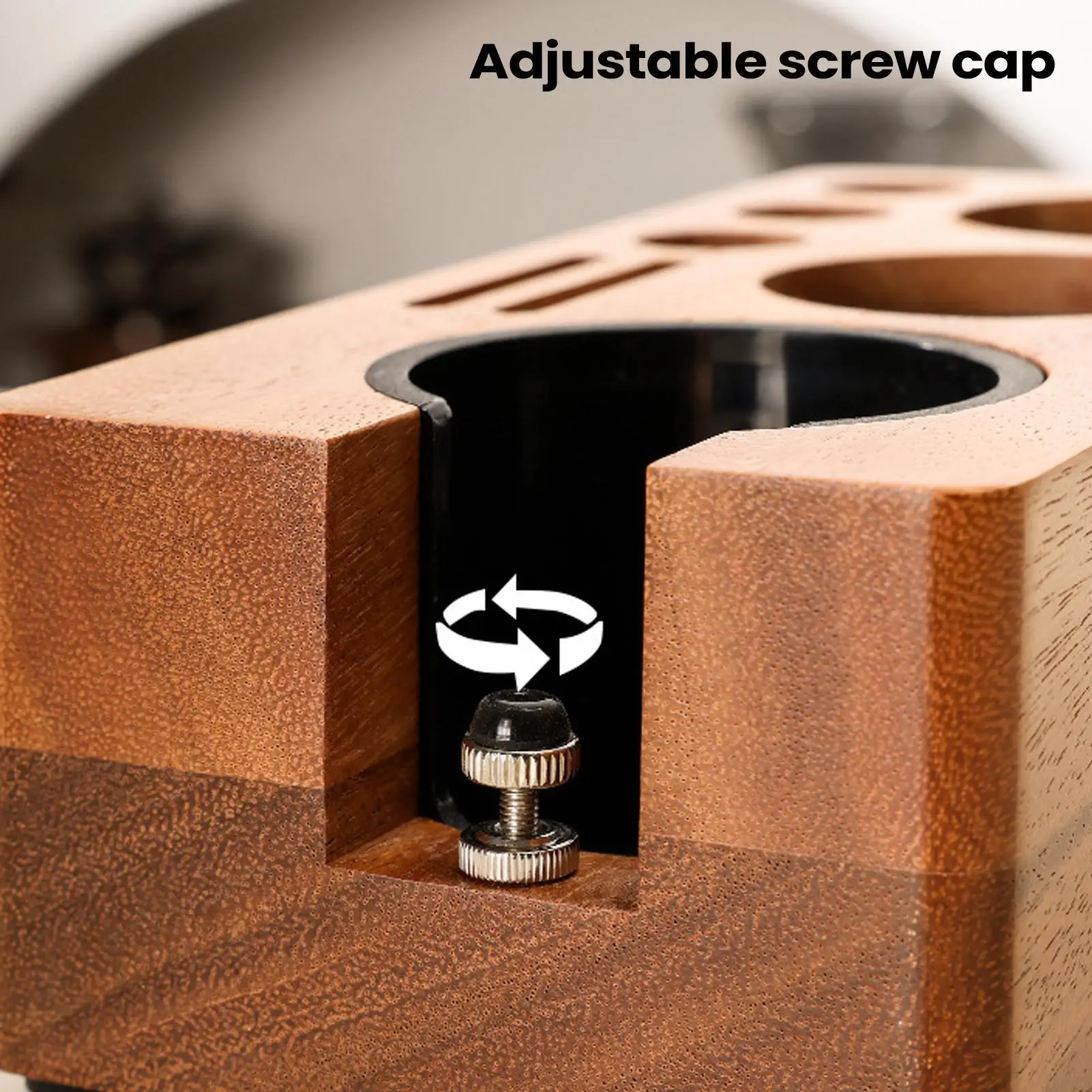 

Деревянная станция для трамбовки и хранения кофе для эспрессо, совместимая с трамбовками/дистрибьюторами/кофемолками диаметром 51-58 мм