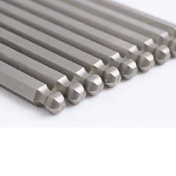 10pcs Ball End Hex Screwdriver Bits Set Metric Allen Hex Bit 150mm Long Magnetic Ball Head Driver Bit H2 H2.5 H3 H4 H5 H6 H8 H10
