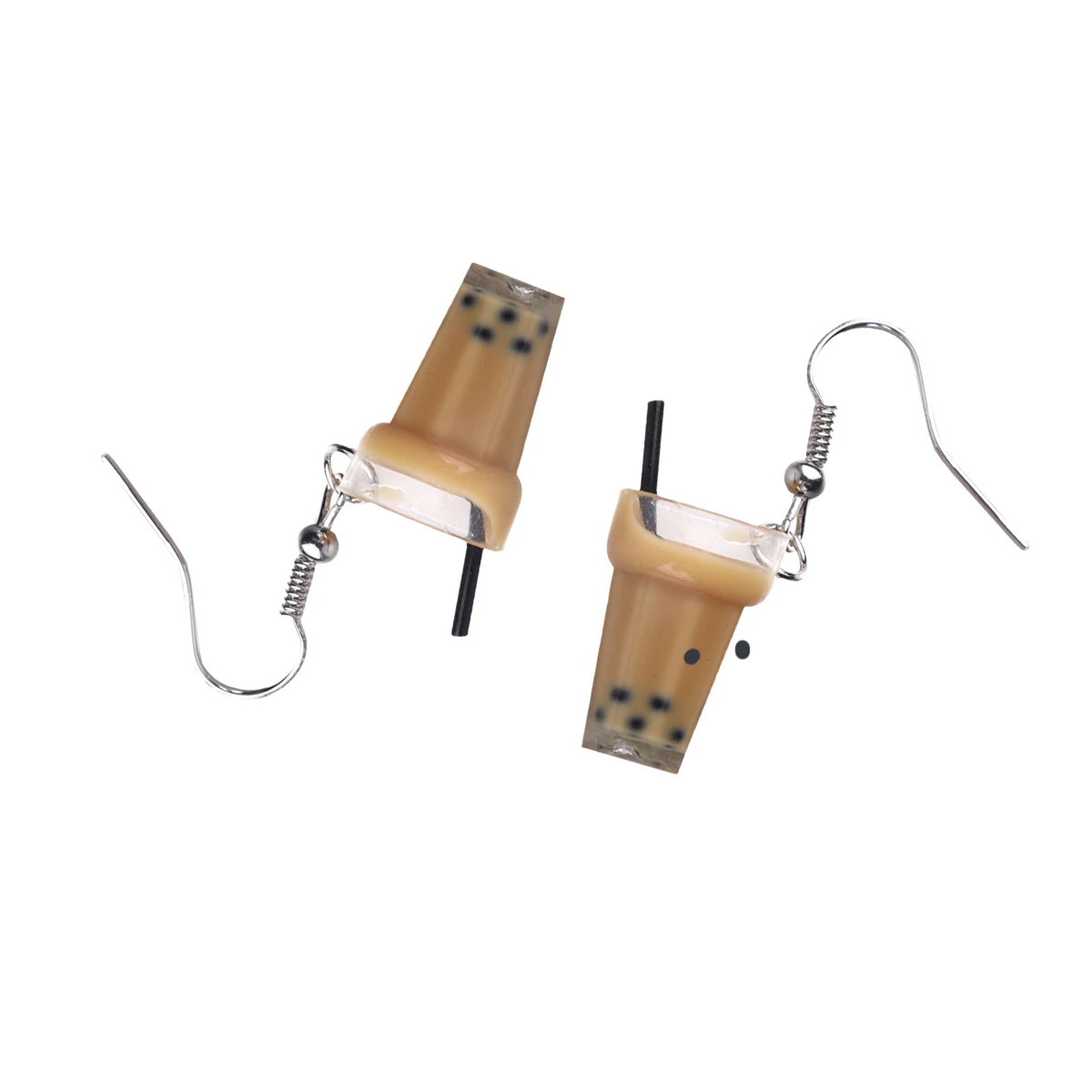 

Milk Tea Hooks 2 Pairs Simulated Sweet Women Earrings Creative Ear Hooks Jewelry Creative DIY Gifts Accessories
