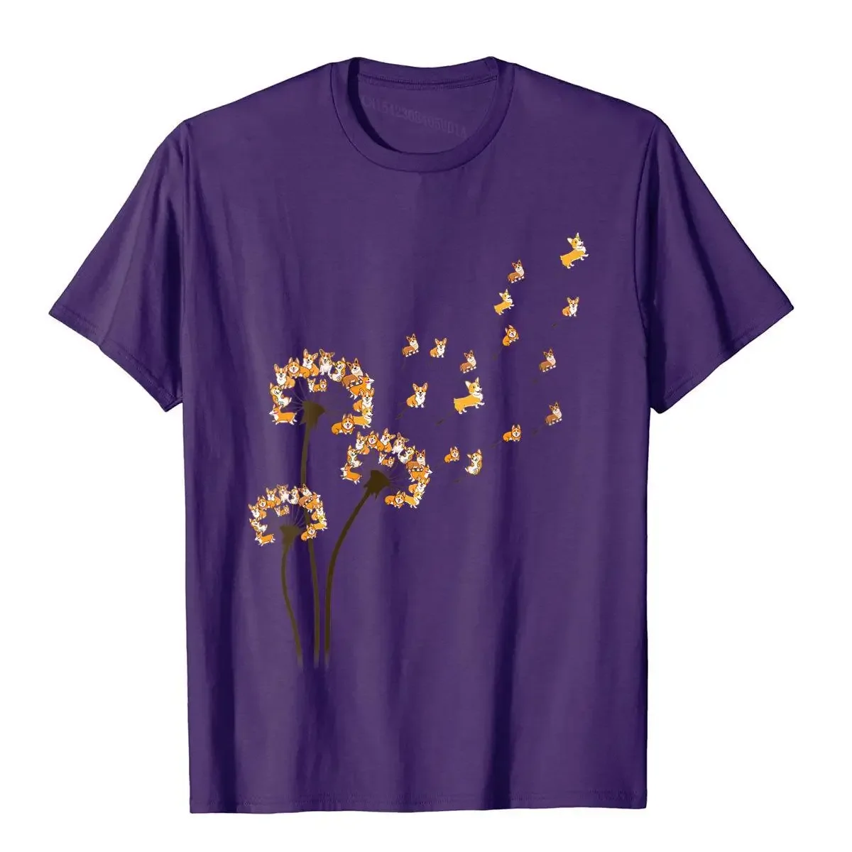 Womens Corgi Flower Fly Dandelion Funny Dog Lover For Mom Men Kids T-Shirt Hip Hop Men's T Shirts Fashion Cotton Tops Tees Beach