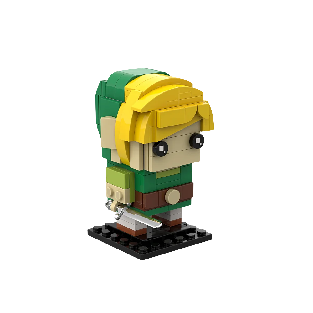 

MOC Zeldaed Game Link Doll Model Building Blocks Combat Adventure Character Knight BrickheadZ Assembled Brick Toy Gift