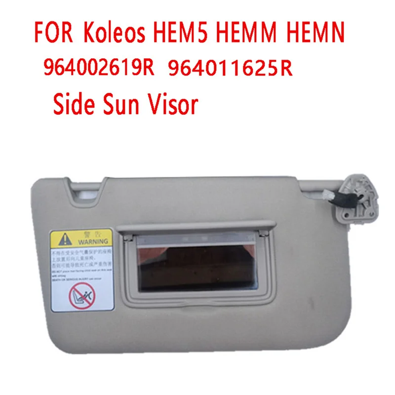 For Reno Koleos HEM5 HEMM HEMN Right Driver Side Sun Visor 964002619R