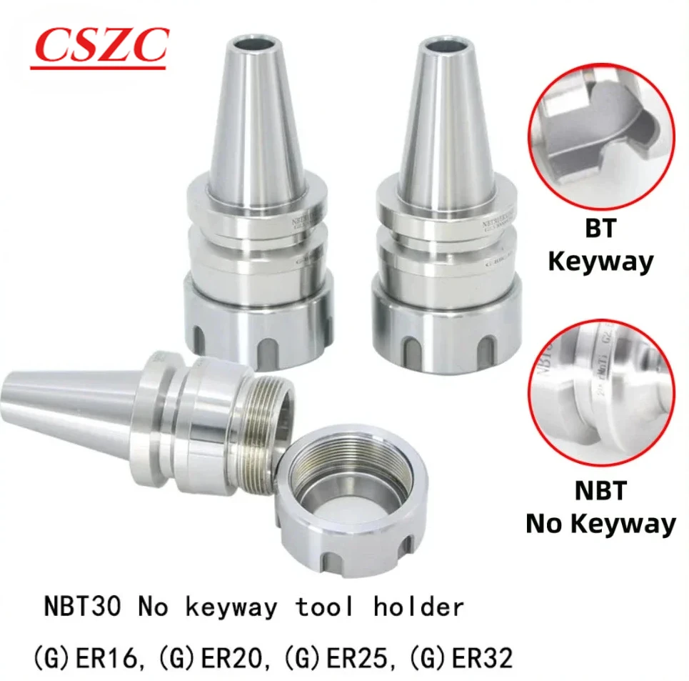 NEW NBT30 ER11 ER16 ER20 ER25 ER32 Accuracy 0.002 Tool Holder GER16 GER20 GER25 GER32 tool holder NBT30 ER No keyway Tools Shank