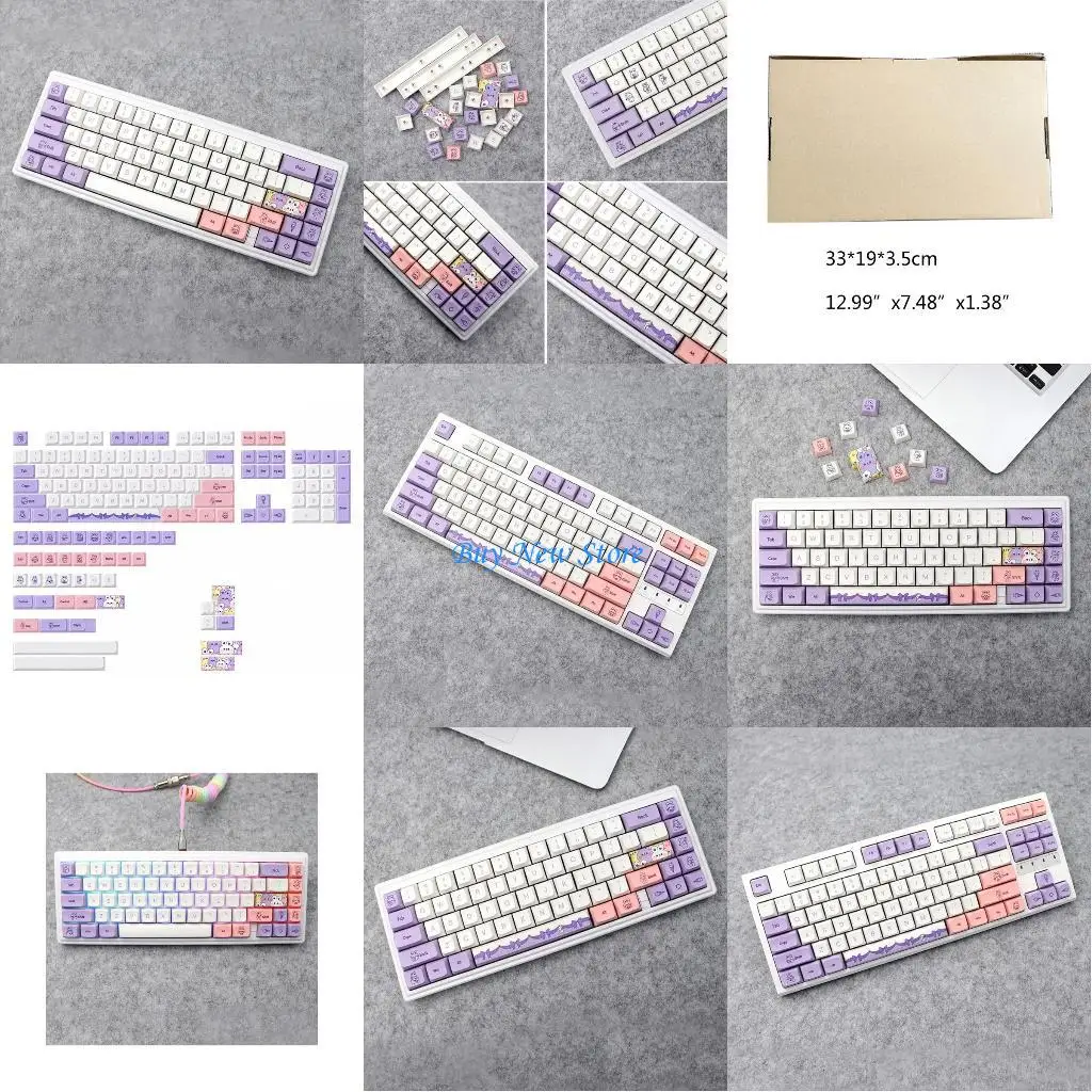 

20CE Lavender Keycap Dye Sublimation XDA Profile GK61 64 68 96 Layout