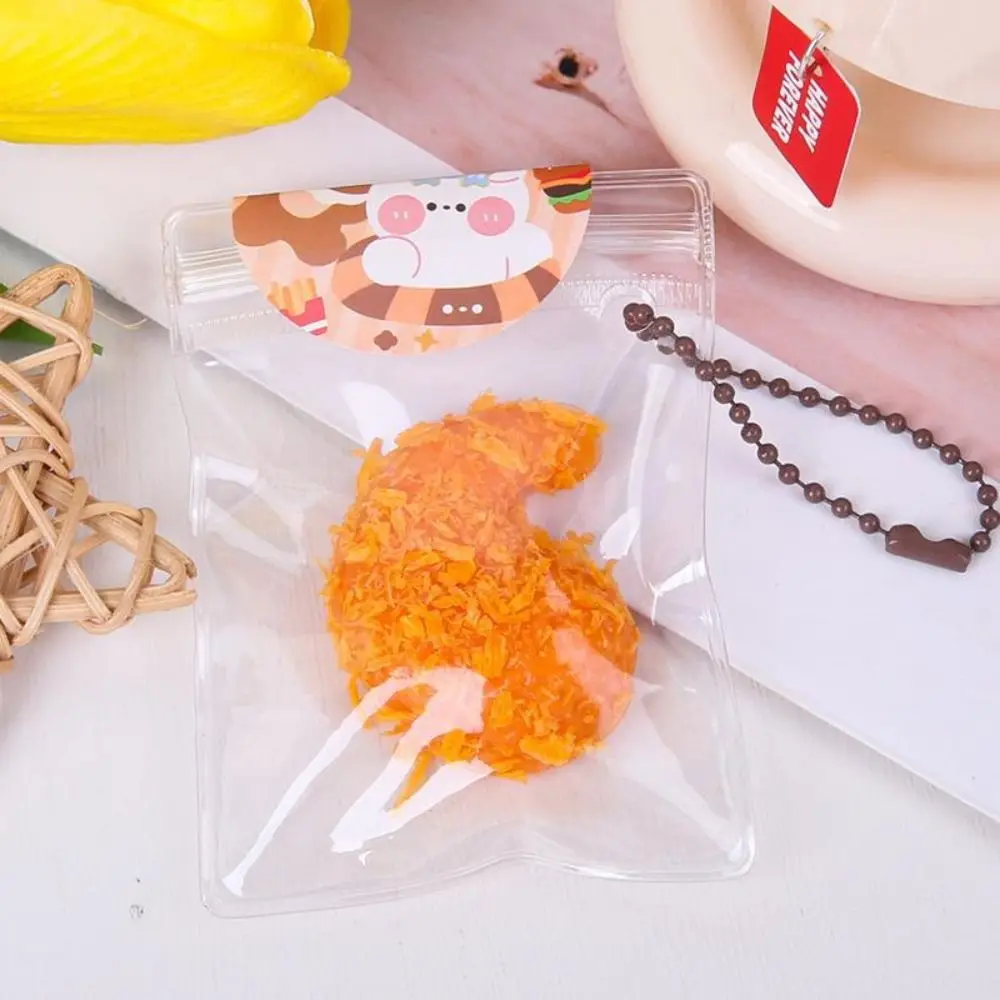 Creative Bread Crumbs Fried Food Pinch Toy Slow Rebound TPR Squeeze Hamburger Toy Mini Flexible Cute Food Pinch Toy Unique Gift