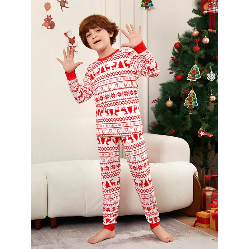 2025 Christmas Matching Family Pajamas New Year Xmas Pyjamas Adult Child Clothing Outfits Father Mother Kids Baby Dog Clothes