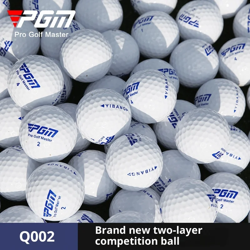 30 قطعة/الحزمة PGM Q002-4 كرة منافسة الجولف بطبقة مزدوجة كرة ممارسة العلامة التجارية الجديدة مقاومة للاهتراء في الهواء الطلق #4