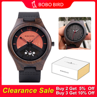 BOBO BIRD Wooden Watch for Men Japan Quartz Movement Dropshipping reloj hombre Customized