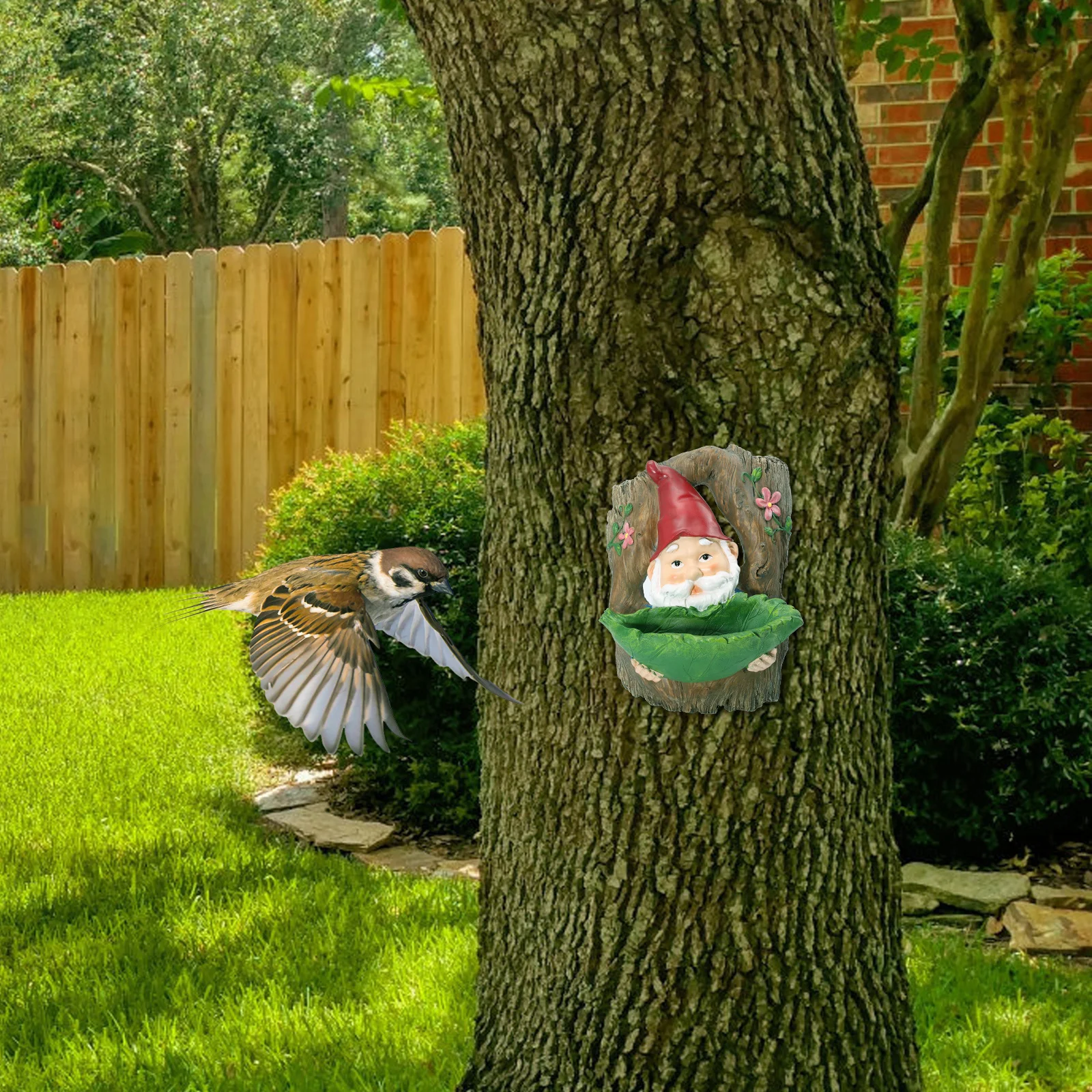 

Durable Resin Bird Feeder Versatile Outdoor Garden Decoration Multi Functional Balcony Pendant Bird Food Holder